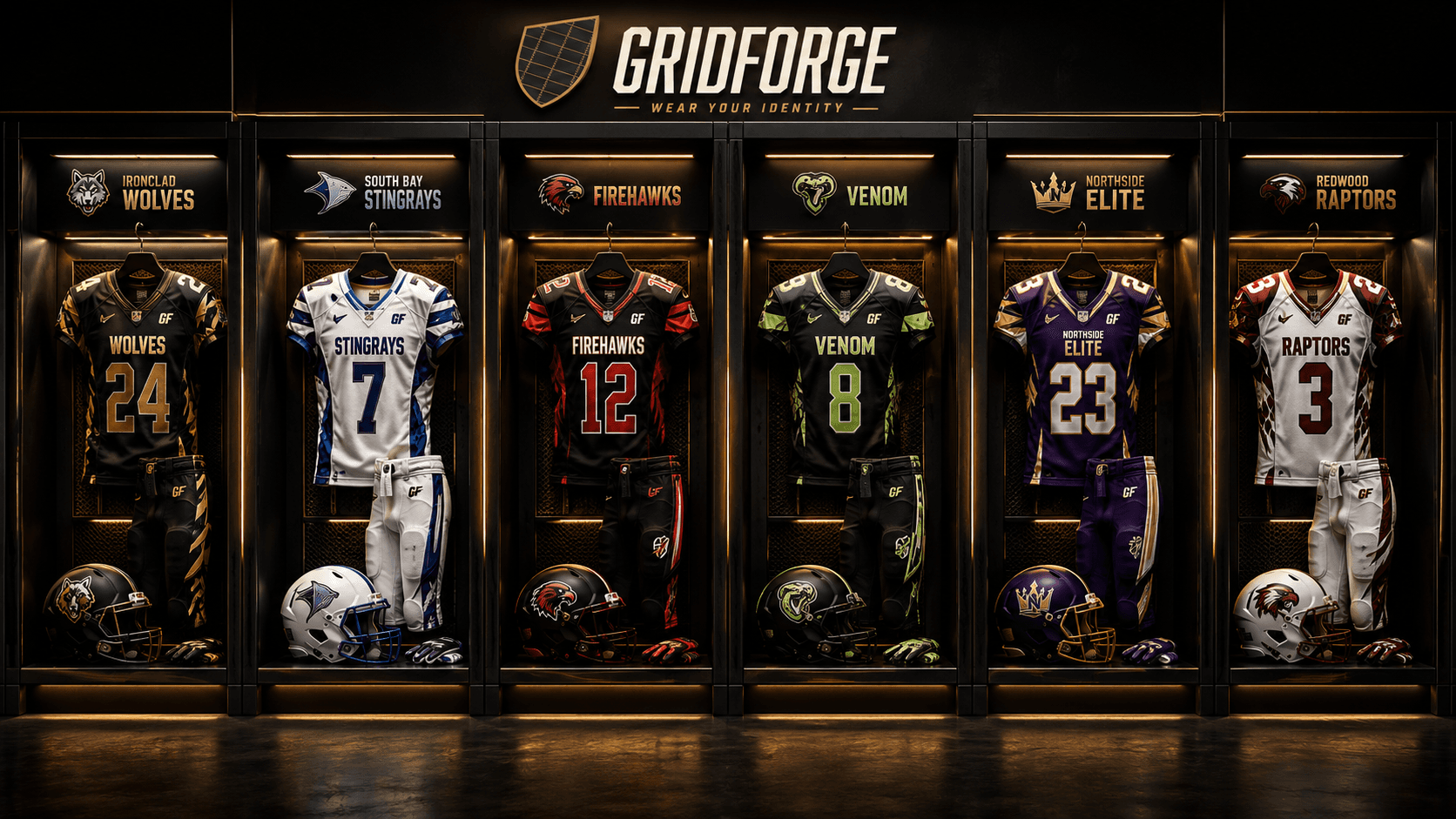 GridForge custom uniform design gallery